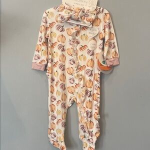 Pumpkin Print Kids One Piece 0-3 months new